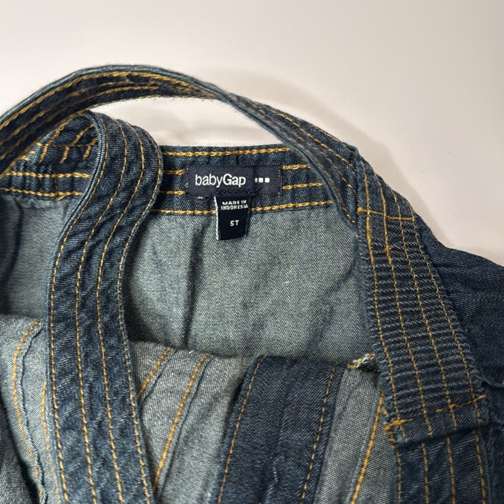 Baby Gap Denim Button-Up Dress (like new!) - Picture 4 of 5